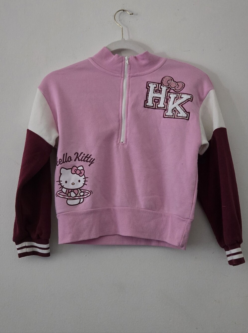 Girls Hello Kitty and Friends Sanrio Quarter Zip Pullover Sweatshirt L (10/12)